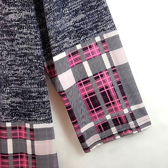 LILY Long Sleeve Tunic with Cowel Neckline and Plaid Embellishment Size 4X - Picture 5 of 8